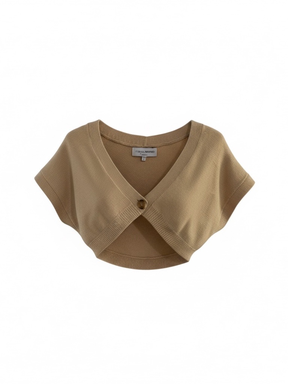 L'Academie Camel Knit Bolero Cardigan